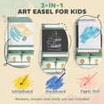 thumbnail image 4 of Qaba Chevalet Artistique pour Enfants, Chevalet pour Enfants 3-en-1 Double Face avec Rouleau de Papier - Vert, 4 of 10