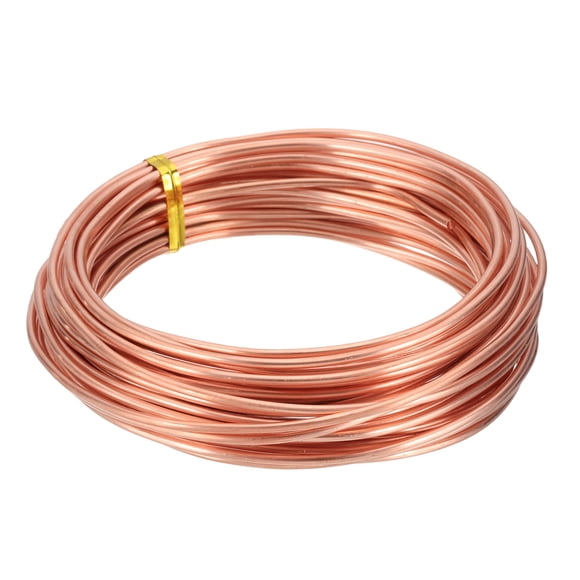 Uxcell 99.9% Solid Bare Pure Copper Wire Soft 1 Pack 30Ft (9m) 12 Gauge (2mm)