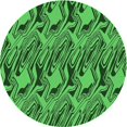 thumbnail image 1 of Ahgly Company Machine Washable Indoor Round Transitional Deep Emerald Green Area Rugs, 4' Round, 1 of 7