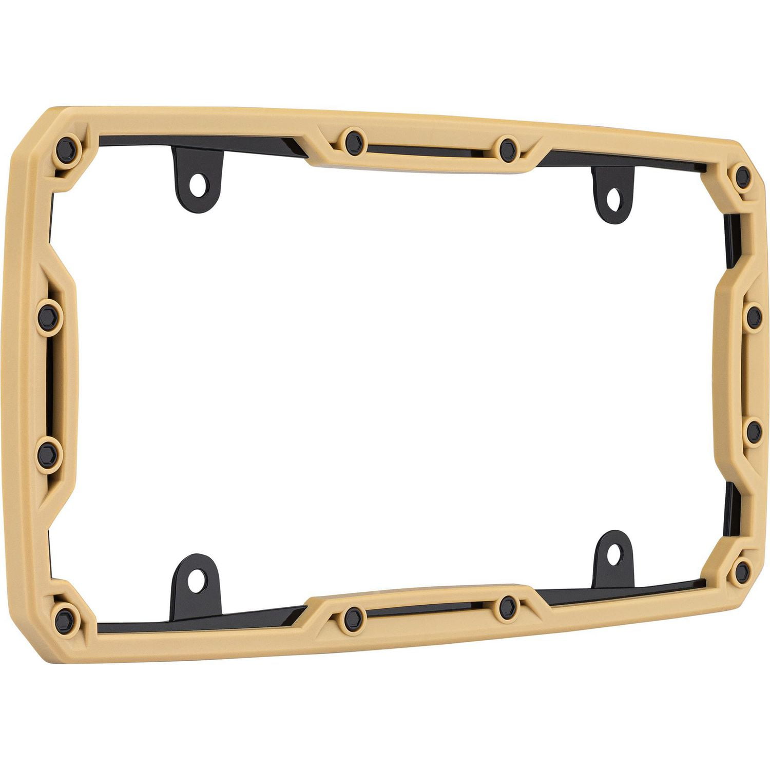 Cruiser Accessories Beadlock License Plate Frame, Matte Tan/Black