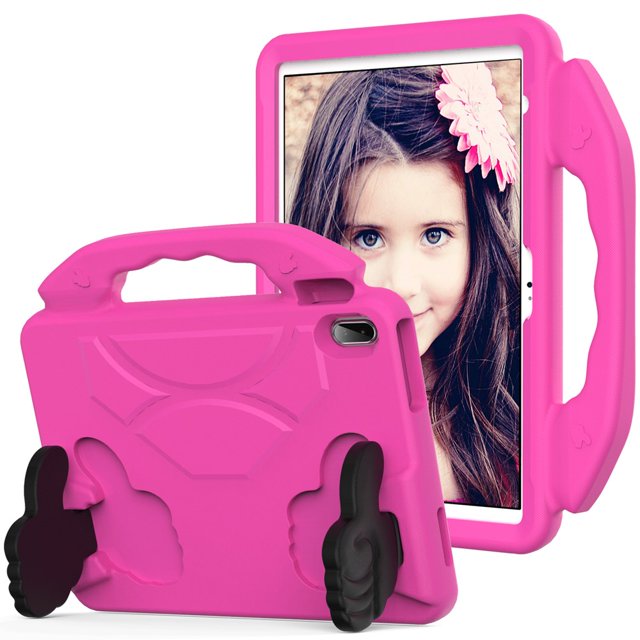 Pour ipad 10e Génération Étui EVA Housse pour Enfants pour ipad 9e Génération 5e / 6e air 2 3 4 Support Housse de Tablette pour ipad pro 11 Étui Rouge ROSE ipad 9,7 Pouces