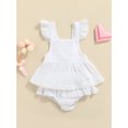 thumbnail image 3 of Honganda Ensemble Robe Bébé Fille, Ourlet en Dentelle Décor Jupe à Volants et Shorts, 3 of 9