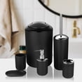 thumbnail image 5 of Bathroom Accessories Set with Trash Can 6 Piece Bathroom Accessory Set with Soap Dispenser Pump, Toothbrush Holder, Toilet Brush, Trash Can,Tumbler and Soap Dish, 5 of 5