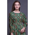 thumbnail image 5 of Bimba Ikat Robe Maxi Décontractée Longue à Taille Smockée Imprimée pour Femmes à Volants - Petit, 5 of 5