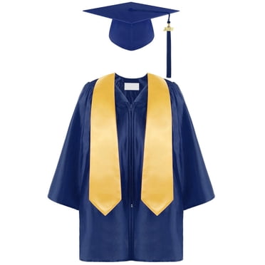 HNMKIU Kids Graduation Gown Cap Set with Tassel and Graduation Sash for Preschool and Kindergarten Children for Celebrating in Style