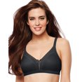 thumbnail image 1 of Bali Womens Double Support Soft Touch Back Smoothing Wirefree Bra, 34B, Black, 1 of 2