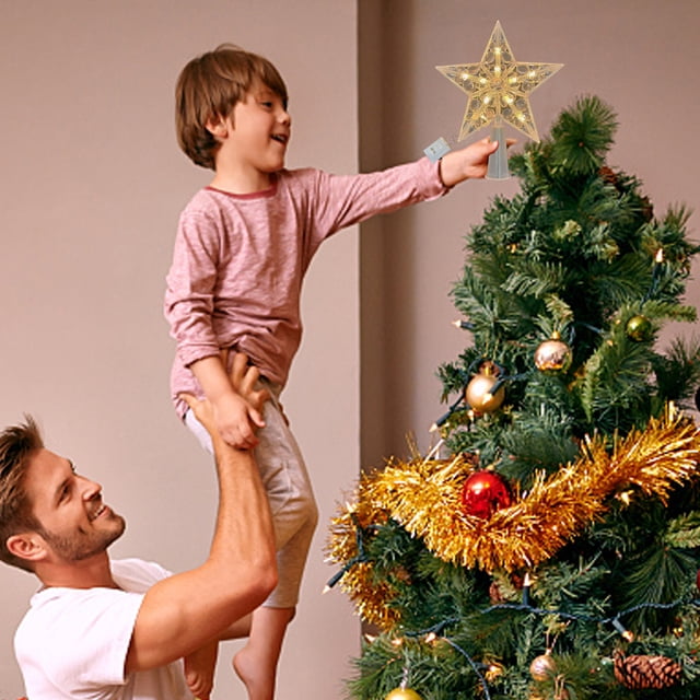 HOZADOIE Five Pointed Star Lighting & Ceiling Christmas Tree Transparent Belt Light Five-Pointed Star Decoration Supplies Christmas Luminous Christmas Tree Decoration Supplies