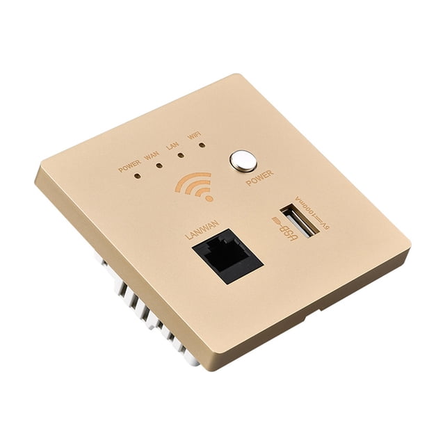 Amdohai In-Wall Wireless WiFi Router 300M AP Access Point WiFi Router USB-Charging Socket Wall Mount Wi-Fi AP Router with WPS Encryption