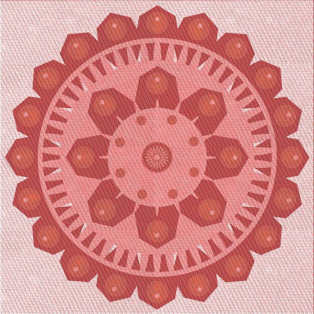 Ahgly Company Tapis d'Intérieur Lavable à la Machine, Carré, Transitionnel, Pastel Rose, Tapis de Zone, 7 Pieds Carré