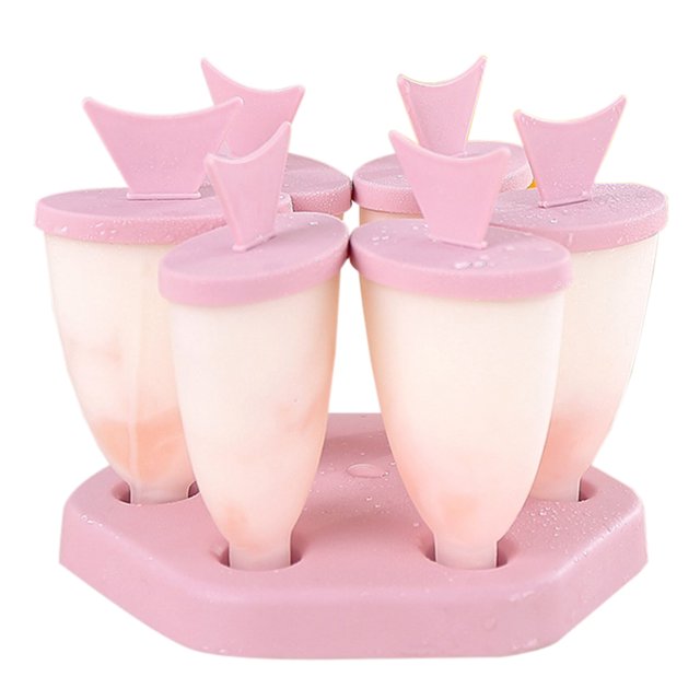 Coofit Ice Cream Mold DIY Fish Shape 6-Capacity Ice Pop Mold Popsicle Mold for Home