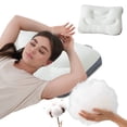 thumbnail image 1 of Oreiller Cervical Tricoté Lavable pour Soulager les Douleurs Cervicales - Soutien Ergonomique pour un Meilleur Sommeil, Oreiller En, Blanc, JKODE, 1 of 6
