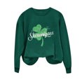 thumbnail image 4 of Levmjia T-Shirts pour Femmes de la Saint-Patrick Hauts Vert Trèfle Col Rond Imprimé Haut à Manches Longues Chandails, 4 of 4