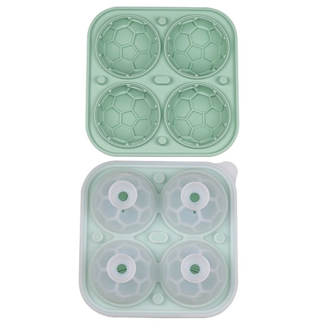 Ice Cube Tray Silicone Ice | Soccer Shape Cold Block Template | Ice Drinks Coffee Juice Beverage Refrigerator Kitchen Home Restaurant