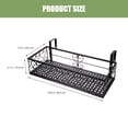 thumbnail image 2 of OFFIGAM 1Pc Fence Hanging Flowerpot Rack Iron Art Large Capacity Flower Storage Black, 2 of 7