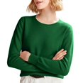 thumbnail image 1 of ManxiVoo Chandail à Capuche Tricoté à Manches Longues et Col Rond pour Femmes pour Automne Hiver Tenue Décontractée Taille TG Vert Armée, 1 of 5