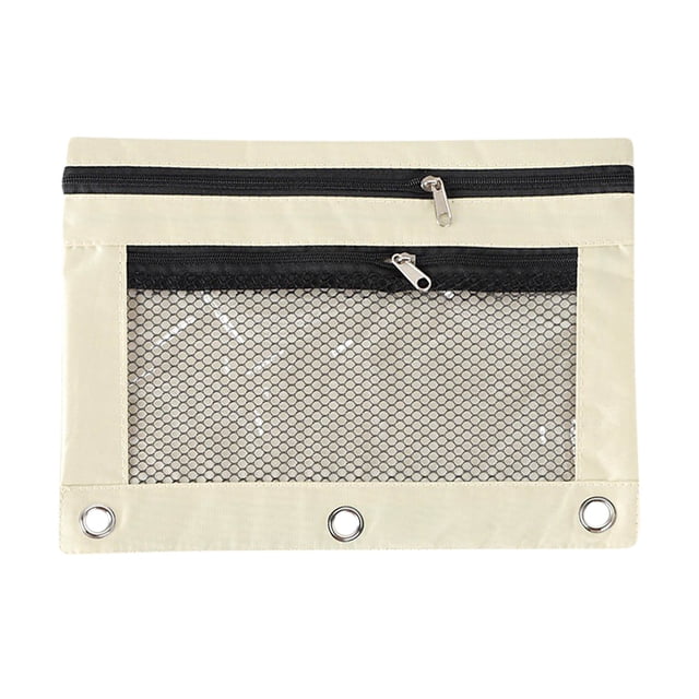 RXIRUCGD Pencil Pouch 3 Ring, Zipper Pencil Pouches Case Binder Cosmetic Bag
