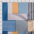 thumbnail image 4 of oneOone Rayon Medium Blue Fabric Stripes Fabric For Sewing Printed Craft Fabric By The Yard 56 Inch Wide, 4 of 4