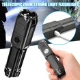 thumbnail image 2 of USB Rechargeable Flashlight Telescopic Zoom Glare Flashlight Telescopic Zooms Light  Usb Charging 18650 Portable Flashlight Torch For Camping  A, 2 of 8