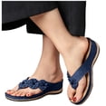 thumbnail image 2 of Stretch Orthotic Slide Sandals Cross Sandals Woven Beach Wedge Slippers Shoes, 2 of 4