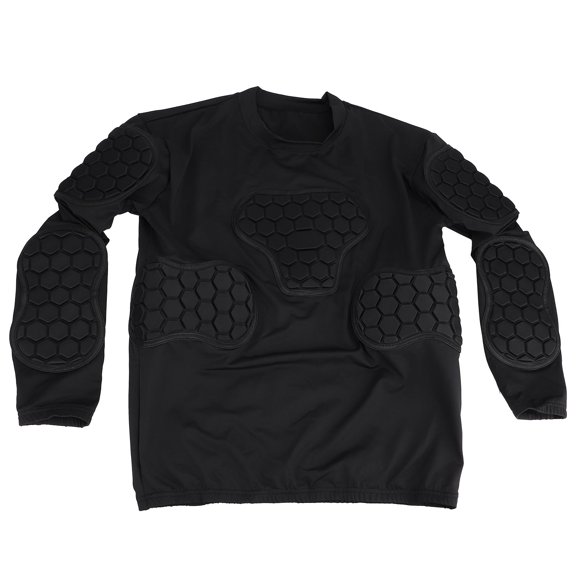 Chandail de Compression de Gardien de Soccer Maillot Haut de Gardien avec Blocs d'Impact en EVA à Haute Élasticité pour Basketball Soccer Baseball Rugby