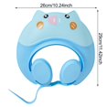 thumbnail image 3 of HLONK Bonnet de Douche pour Bébé en Silicone Sécuritaire, Bonnet de Bain, Visière Souple, Forme de Dessin Animé, Sangle Ajustable, Bonnet de Shampooing Imperméable, 3 of 8