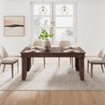 thumbnail image 4 of 63" Rectangular Dining Table with Scratch-Resistant Laminate Top, Sturdy Kitchen Table for 6 with Adjustable Leveling Feet, Easy Assembly，Chair not included, 4 of 9