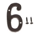 thumbnail image 2 of Abbracc Cast Iron Door Number Sign Plaque House Garden Name Address Sign Plate 6 Number 6, 2 of 9