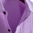 thumbnail image 4 of Diufon Linen Shirts for Men Casual Button Down Short Sleeve V Neck Tee Textured Summer Beach Vacation Shirts, 4 of 9