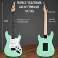 thumbnail image 2 of LyxPro Beginner 39” Electric Guitar & Electric Guitar Accessories, Black, 2 of 7