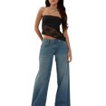 thumbnail image 4 of Fortune Haut Tube en Dentelle pour Femme Sans Bretelles Transparent Court Coupe Ajustée Hauts, 4 of 6
