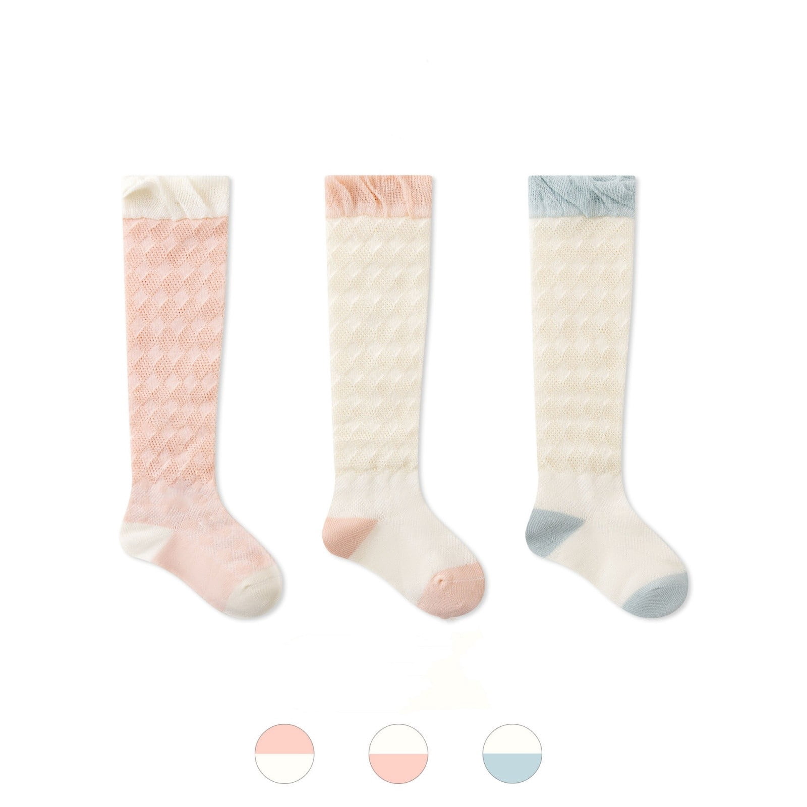TZEWGL Three Pairs Multi Pack Set Infant Knee Length Socks Floor Socks Summer Socks Cartoon Print Thin Breathable Autumn Cartoon Fashion Socks size 3T