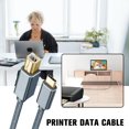 thumbnail image 3 of HLONK 19.6” USB Type-C to USB B 2.0 Printer Cable  Grey, 3 of 9