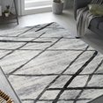 thumbnail image 1 of JV Home Tapis à Rayures Gris 6 Pieds6"x10 Pieds Lavable Antidérapant, 1 of 6