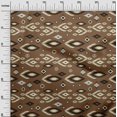 thumbnail image 3 of oneOone Tissu en Coton Flex Brun Ikat Matériel de Robe Tissu Imprimé Tissu au Mètre 40 Pouces de Large, 3 of 4