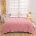 thumbnail image 2 of Cable Knit Throw Blanket Lightweight Plush Soft Ice Blanket Breathable Temperature Controlled Air Conditioning Blanket In Summer Suitable for Constant Temperature Blanket In Air Conditioned Room, 2 of 9