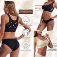 thumbnail image 4 of Clearance Sale! 2025 Bras for Women Push Up Bra Forme Science Bra Posture Correcting Women's Front Closure Posture Wireless Back Support Full Coverage Sports Bra Of 2 Black Xxl, 4 of 8