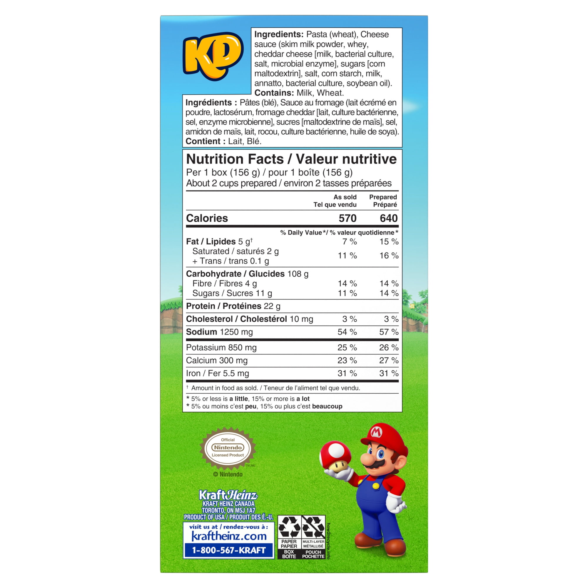 Macaroni Au Fromage Kd Super Mario Formes De Pâtes Power-Up, Boîte