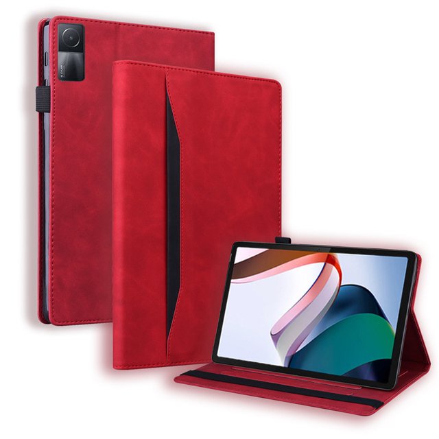 Pour Étui pour Redmi Pad 10,61 Pouces Étui de Luxe en Cuir PU à Rabat pour Tablette pour Funda Xiaomi Redmi Pad SE Étui pour Redmi Pad SE Housse Étui Rouge-Business Redmi Pad SE 11 Pouces