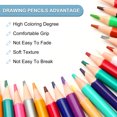 thumbnail image 3 of Uxcell 36 Colors Coloring Pencils Set, Erasable Colored Pencils Coloring Drawing Pencil for Sketching Blending DIY Crafts, 3 of 5