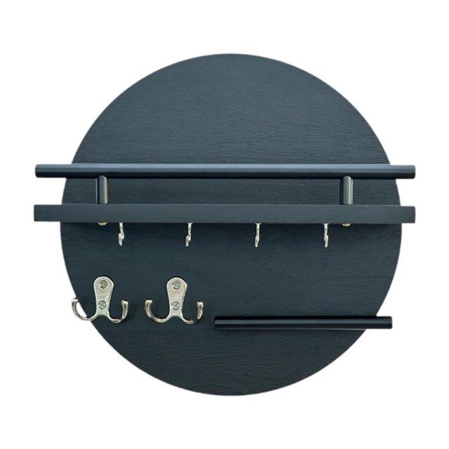 veasfak Key Holder Wall Mount Multifunctional Wall Shelf for Office Hallway Entryway Style B
