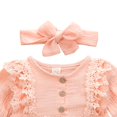 thumbnail image 3 of MesaSe Baby Girls Solid Color Long Sleeve Ruffle Romper Autumn Outfit 0-24 Months, 3 of 5