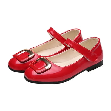 Amzcrzy Chaussures Filles 3-14 Ans Bout Fermé Mary Janes Chaussures Habillées École Fête Bal Danse Chaussures Tout-Petits Petites Adolescentes Chaussures de Princesse pour Filles