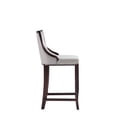 thumbnail image 3 of Manhattan Comfort Emperor Faux Leather Barstool in Light Grey, 3 of 3