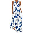 thumbnail image 2 of EQWLJWE Robes d'Été pour Femmes 2023 Robe Débardeur Imprimée Décontractée Ample pour Femmes Plage Col en V avec Poche Robe Soleil Sans Manches Robes d'Été pour Femmes 2023, 2 of 5
