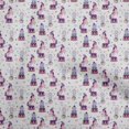 thumbnail image 1 of oneOone Georgette Viscose Beige Fabric Circus Sewing Craft Projects Fabric Prints By Yard 42 Inch Wide-aB, 1 of 5