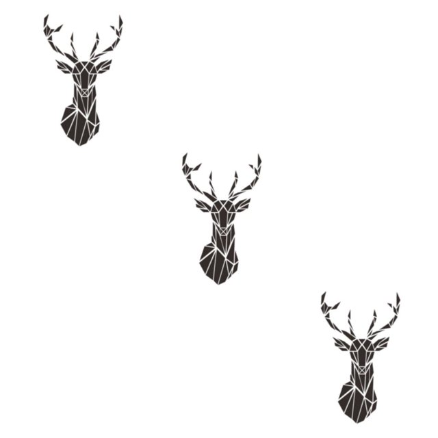 Decodeary Self Adhesive 3D Deer Head Mirror Wall Sticker For Easy Application black M 3Set