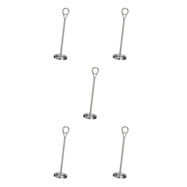 Baohd Contemporary Table Number Holder Photo Stand for Trendy Hotel Settings Silvery 25cm 5Set