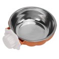 thumbnail image 2 of Pumpkin Shape Hanging Dog Bowl, Removable Stainless Steel Feeder for Cats Dogs Birds Guinea Pigs, Screw Buckle Design, Multifunctional Use, Large Caliber Open Bowl, 2 of 7