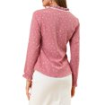 thumbnail image 3 of INSPIRE CHIC Blouse à Col à Volants Noué pour Femme Manches Longues Hauts, 3 of 6