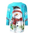 thumbnail image 4 of Jienlioq Hauts Grande Taille pour Femmes Mode T-Shirt Décontracté de Noël pour Femmes à Imprimé Col Rond Manches 3/4 Haut Blouse Rabais, 4 of 5